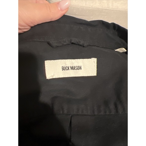 Buck Mason Mens Black Button Down Shirt XXL Long Sleeve Made in America - Picture 6 of 6